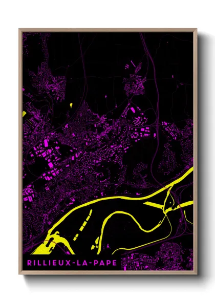 Une affiche de carte sur Rillieux-la-Pape