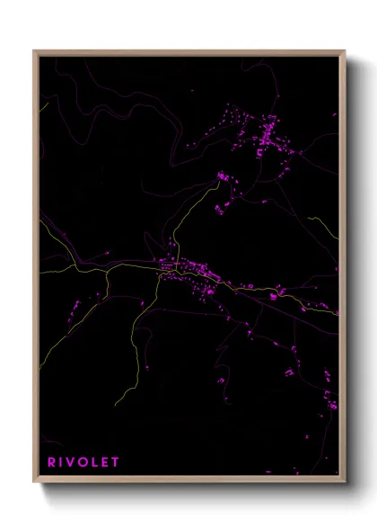 Une affiche de carte sur Rivolet