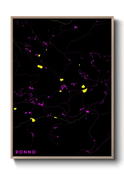 Une affiche de carte sur Ronno