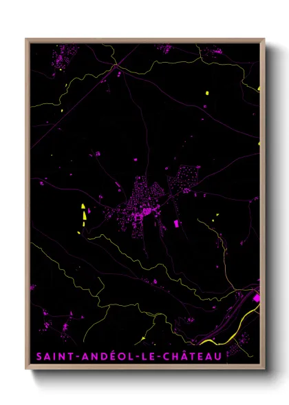 Une affiche de carte sur Saint-Andéol-le-Château