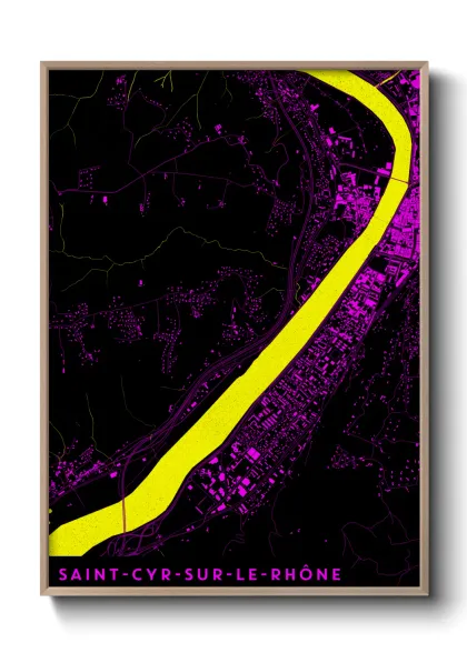 Une affiche de carte sur Saint-Cyr-sur-le-Rhône