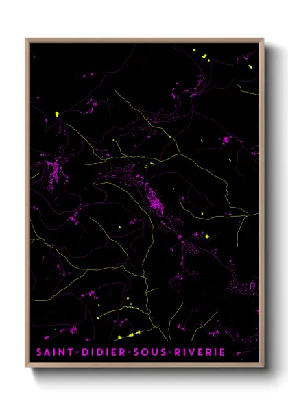 Une affiche de carte sur Saint-Didier-sous-Riverie