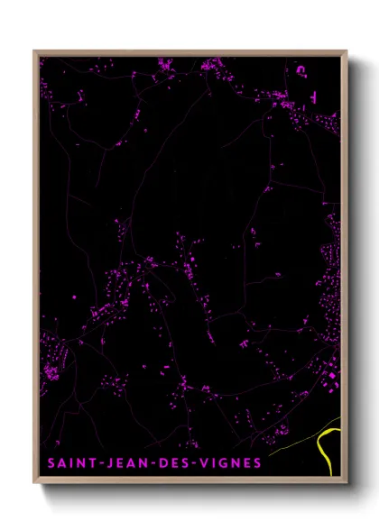 Une affiche de carte sur Saint-Jean-des-Vignes