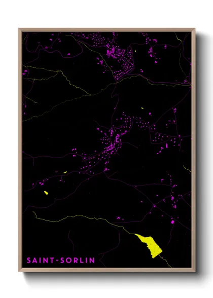 Une affiche de carte sur Saint-Sorlin