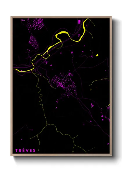Une affiche de carte sur Trèves