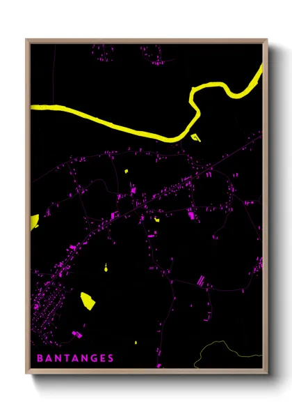 Une affiche de carte sur Bantanges