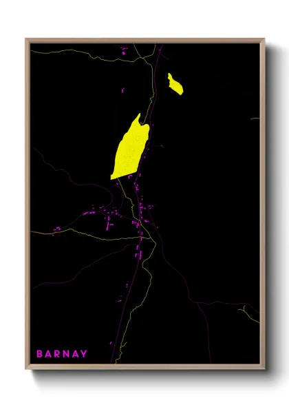 Une affiche de carte sur Barnay