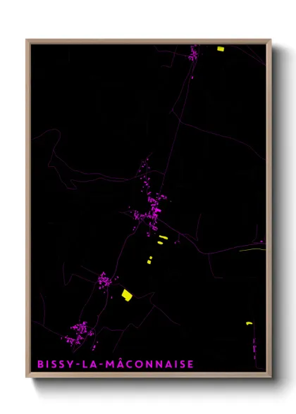 Une affiche de carte sur Bissy-la-Mâconnaise