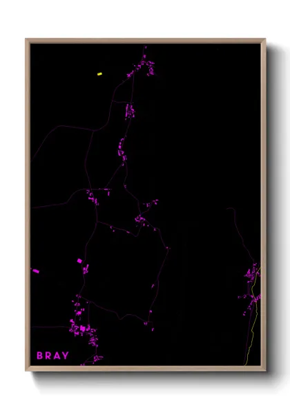 Une affiche de carte sur Bray