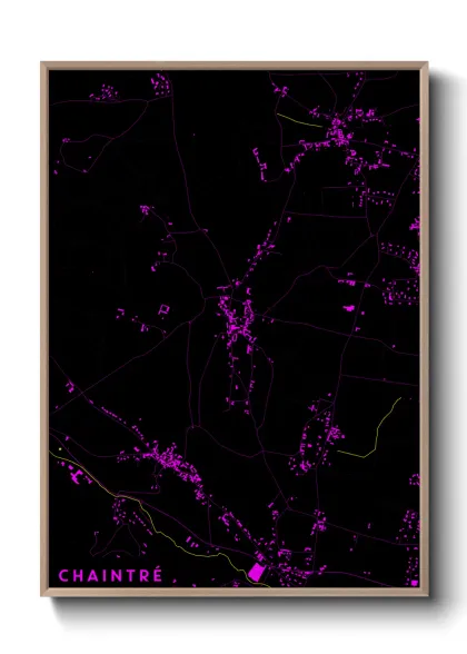 Une affiche de carte sur Chaintré