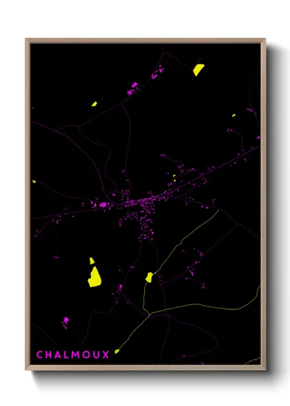 Une affiche de carte sur Chalmoux