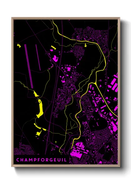 Une affiche de carte sur Champforgeuil