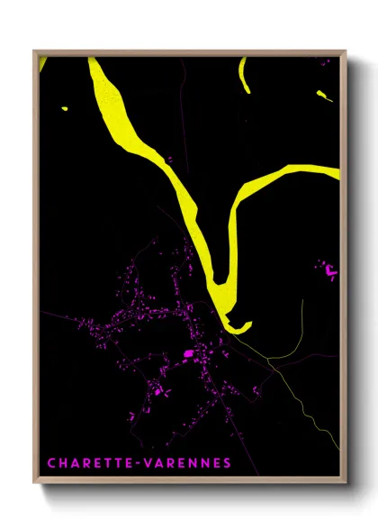 Une affiche de carte sur Charette-Varennes