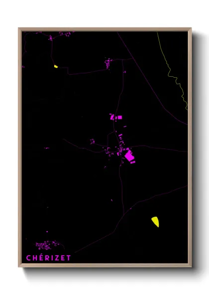 Une affiche de carte sur Chérizet