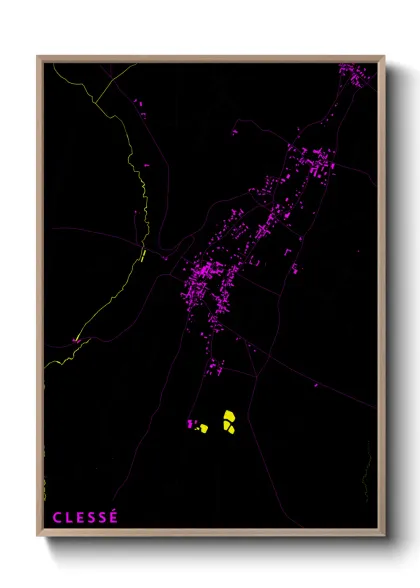 Une affiche de carte sur Clessé