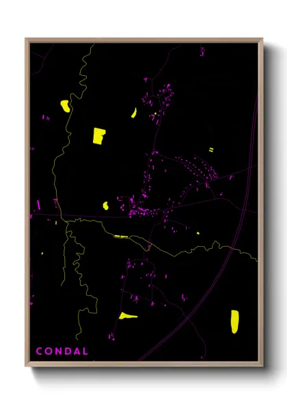 Une affiche de carte sur Condal