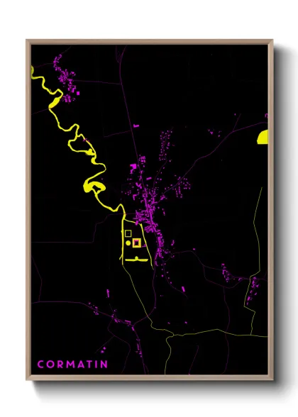 Une affiche de carte sur Cormatin