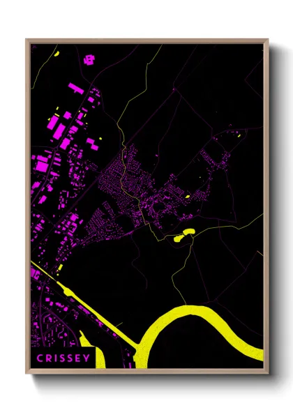 Une affiche de carte sur Crissey