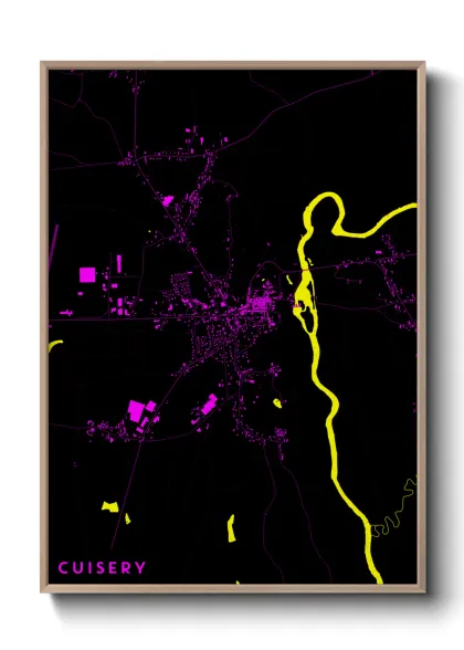 Une affiche de carte sur Cuisery