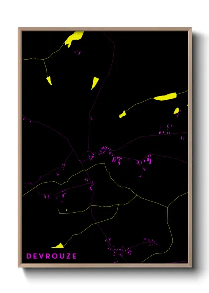 Une affiche de carte sur Devrouze