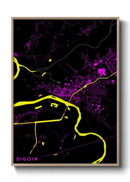 Une affiche de carte sur Digoin