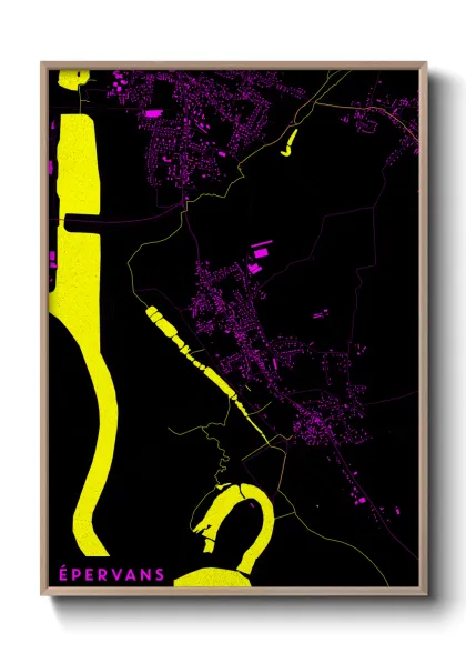 Une affiche de carte sur Épervans