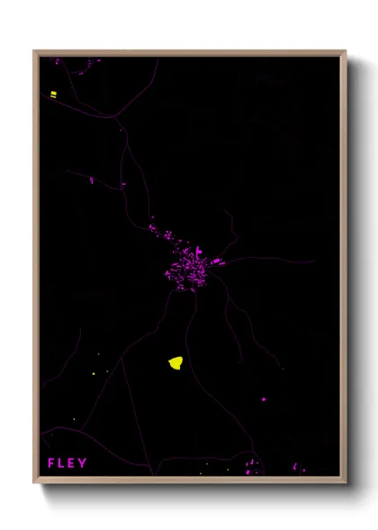 Une affiche de carte sur Fley