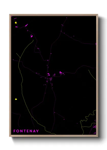 Une affiche de carte sur Fontenay