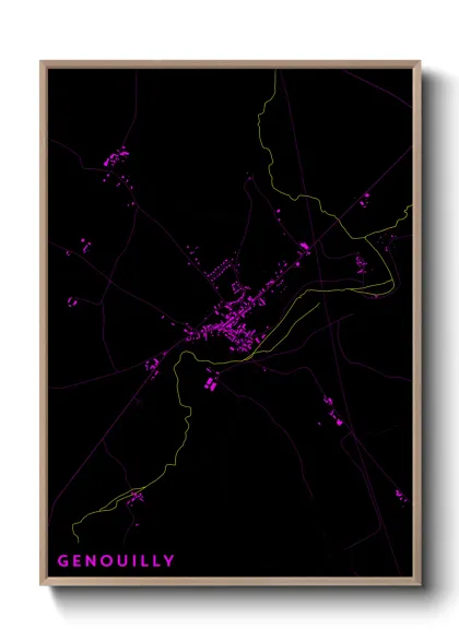 Une affiche de carte sur Genouilly