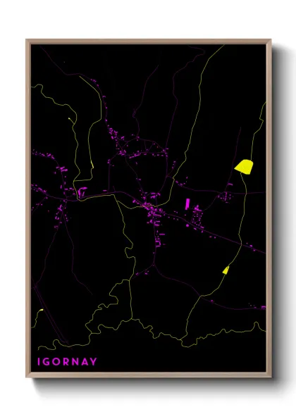 Une affiche de carte sur Igornay