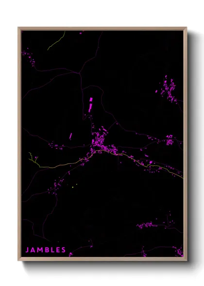 Une affiche de carte sur Jambles