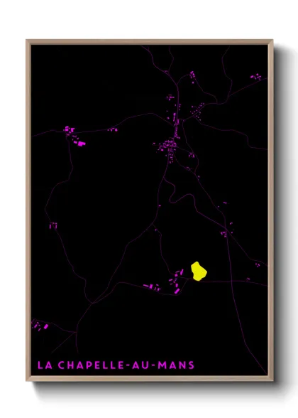 Une affiche de carte sur La Chapelle-au-Mans