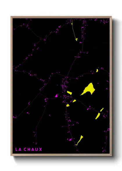 Une affiche de carte sur La Chaux