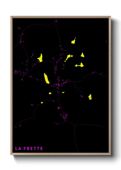 Une affiche de carte sur La Frette