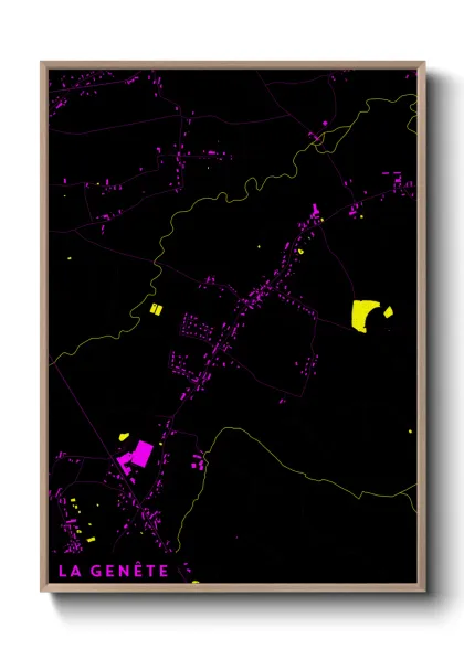 Une affiche de carte sur La Genête