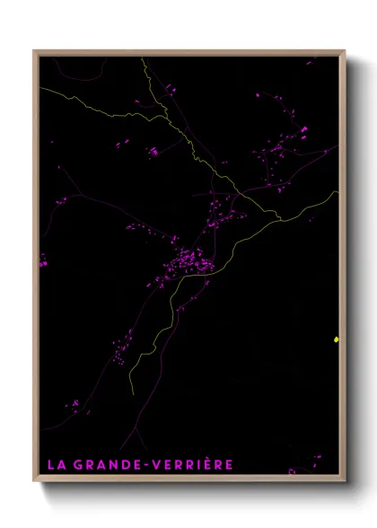 Une affiche de carte sur La Grande-Verrière