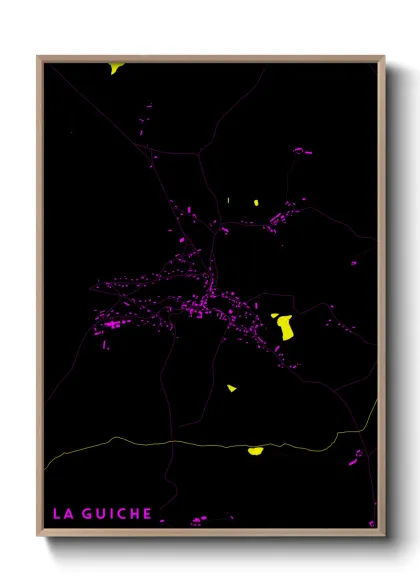 Une affiche de carte sur La Guiche