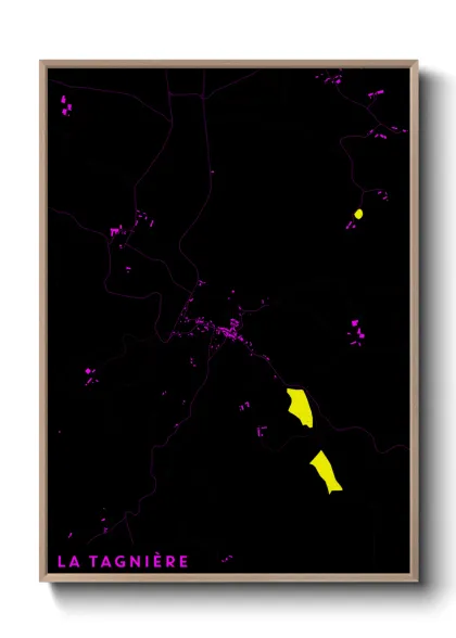 Une affiche de carte sur La Tagnière