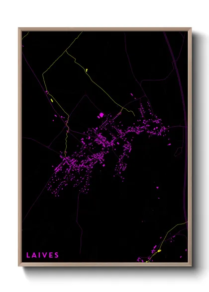 Une affiche de carte sur Laives