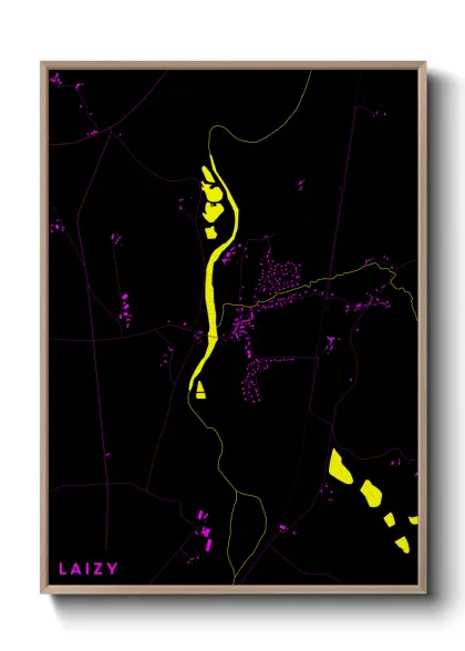 Une affiche de carte sur Laizy