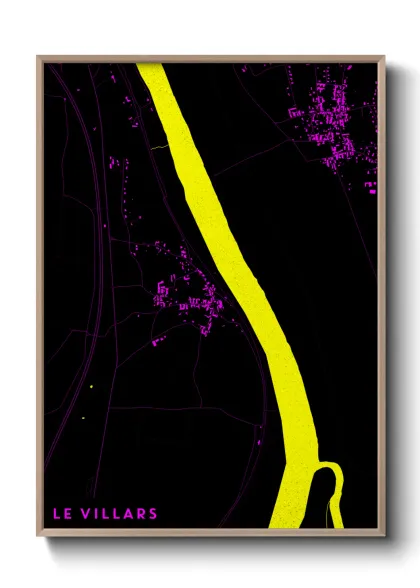 Une affiche de carte sur Le Villars