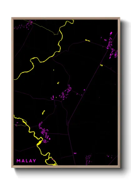 Une affiche de carte sur Malay