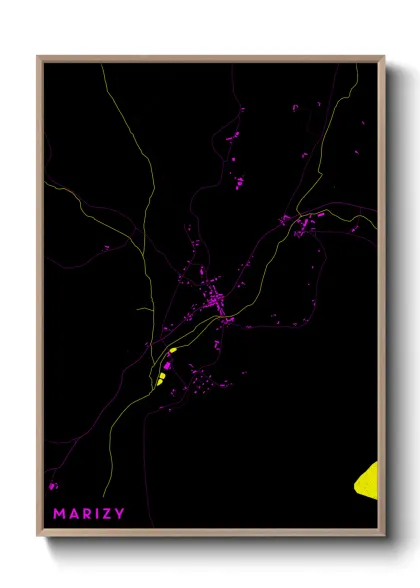 Une affiche de carte sur Marizy