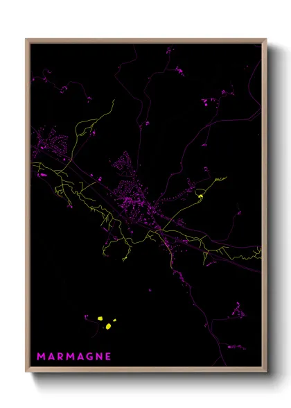 Une affiche de carte sur Marmagne