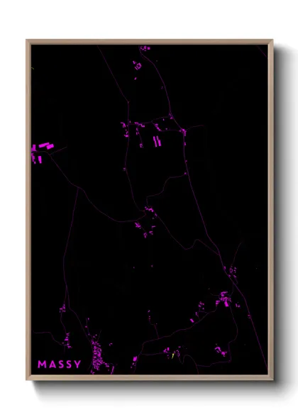 Une affiche de carte sur Massy