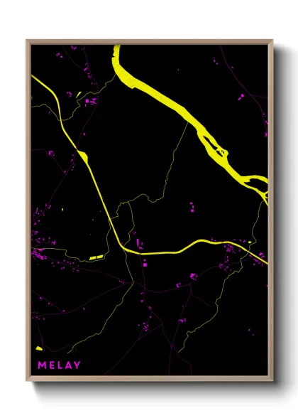 Une affiche de carte sur Melay