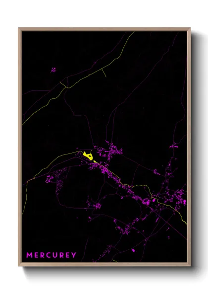 Une affiche de carte sur Mercurey