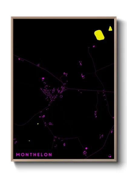 Une affiche de carte sur Monthelon