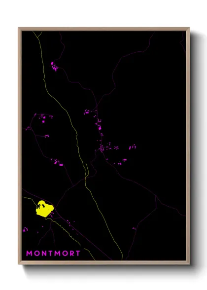 Une affiche de carte sur Montmort