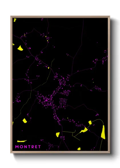 Une affiche de carte sur Montret